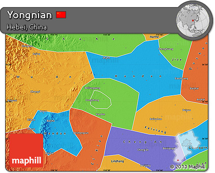 Political Map of Yongnian