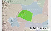 Political Map of Yongnian, lighten, semi-desaturated