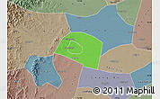 Political Map of Yongnian, semi-desaturated