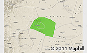 Political Map of Yongnian, shaded relief outside