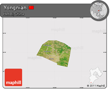 Satellite Map of Yongnian, cropped outside