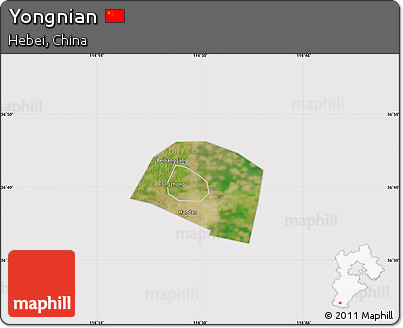 Satellite Map of Yongnian, cropped outside