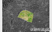 Satellite Map of Yongnian, darken, desaturated