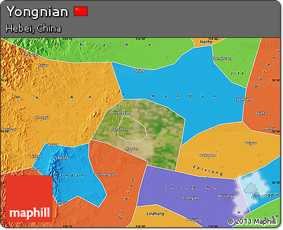 Satellite Map of Yongnian, political outside