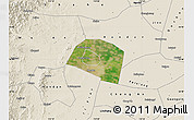 Satellite Map of Yongnian, shaded relief outside