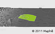 Physical Panoramic Map of Yongnian, darken, desaturated