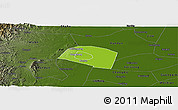 Physical Panoramic Map of Yongnian, darken