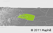 Physical Panoramic Map of Yongnian, desaturated