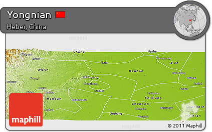Physical Panoramic Map of Yongnian