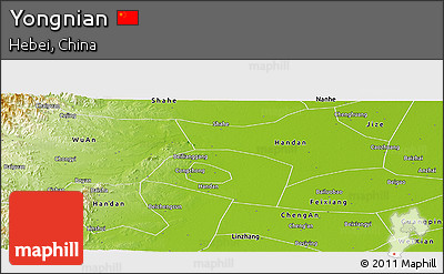 Physical Panoramic Map of Yongnian