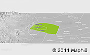 Physical Panoramic Map of Yongnian, lighten, desaturated