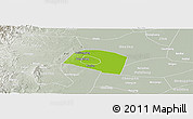 Physical Panoramic Map of Yongnian, lighten, semi-desaturated