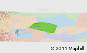 Political Panoramic Map of Yongnian, lighten