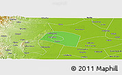 Political Panoramic Map of Yongnian, physical outside