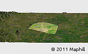 Satellite Panoramic Map of Yongnian, darken