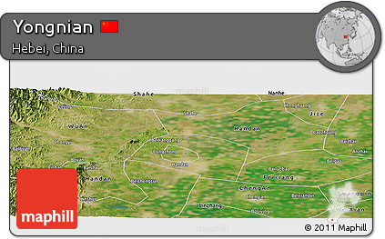 Satellite Panoramic Map of Yongnian