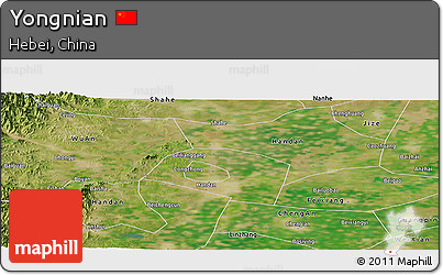 Satellite Panoramic Map of Yongnian