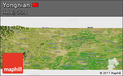 Satellite Panoramic Map of Yongnian
