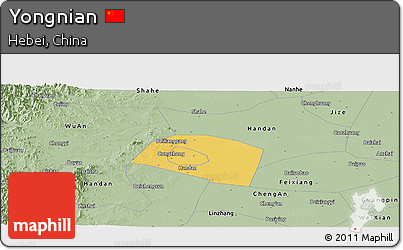 Savanna Style Panoramic Map of Yongnian