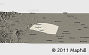 Shaded Relief Panoramic Map of Yongnian, darken
