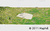 Shaded Relief Panoramic Map of Yongnian, satellite outside