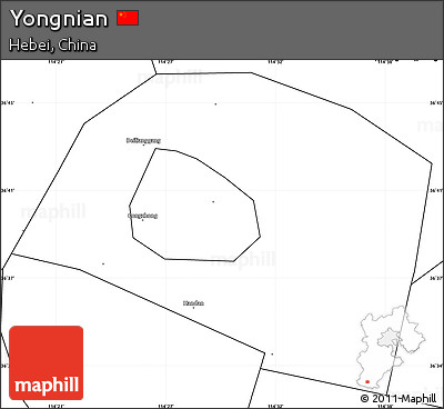 Blank Simple Map of Yongnian