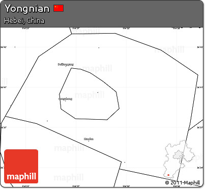Blank Simple Map of Yongnian