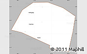 Gray Simple Map of Yongnian, cropped outside