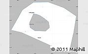 Gray Simple Map of Yongnian, single color outside