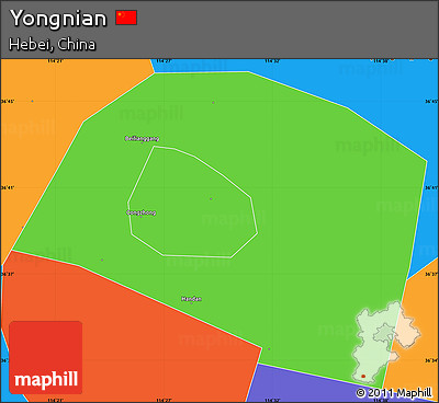 Political Simple Map of Yongnian