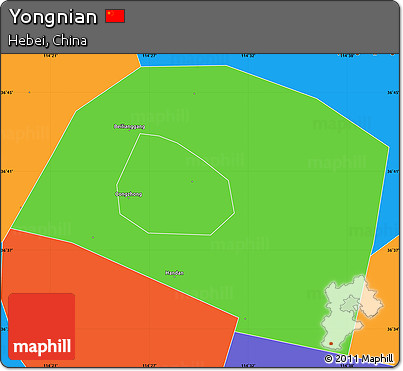 Political Simple Map of Yongnian