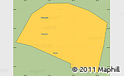 Savanna Style Simple Map of Yongnian, cropped outside