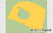 Savanna Style Simple Map of Yongnian, single color outside