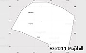 Silver Style Simple Map of Yongnian, cropped outside
