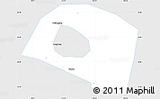 Silver Style Simple Map of Yongnian, single color outside