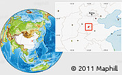 Physical Location Map of Zaoqiang, highlighted country