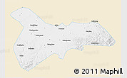 Classic Style 3D Map of Zhangbei, single color outside