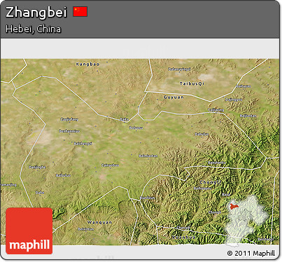 Satellite 3D Map of Zhangbei