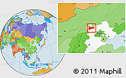 Political Location Map of Zhangbei, highlighted parent region