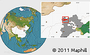 Satellite Location Map of Zhangbei, highlighted country, highlighted parent region