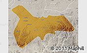 Physical Map of Zhangbei, lighten, semi-desaturated