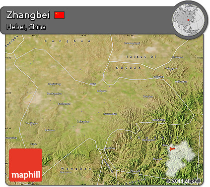 Satellite Map of Zhangbei