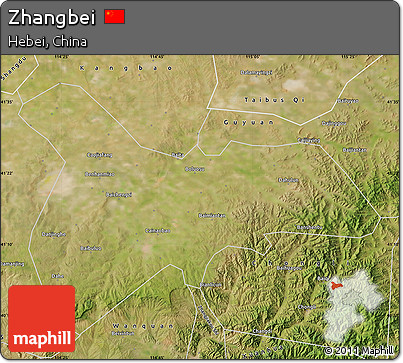 Satellite Map of Zhangbei