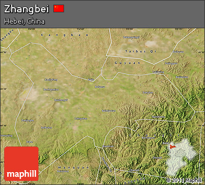 Satellite Map of Zhangbei