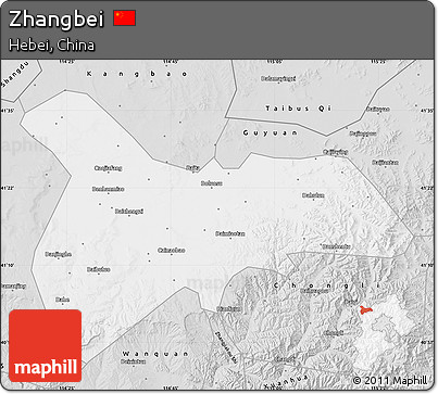 Silver Style Map of Zhangbei