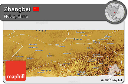 Physical Panoramic Map of Zhangbei
