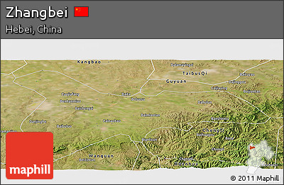 Satellite Panoramic Map of Zhangbei