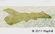 Satellite Panoramic Map of Zhangbei, lighten