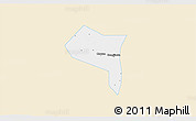 Classic Style 3D Map of Zhengding, single color outside