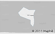 Gray 3D Map of Zhengding, single color outside